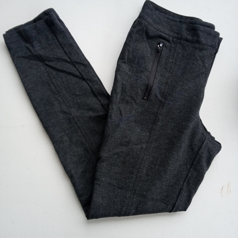 Kenneth Cole New York Women's Charcoal Grey Knit Joggers Size 6 - Zip Pockets